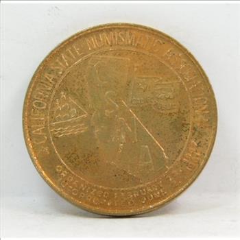 California State Numismatic Association Commemorative Medal/Coin - 1987 - Upland Coin Club - City of Upland, California - Bronze