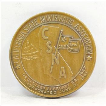 California State Numismatic Association Commemorative Medal/Coin - 1993 - United States Bicentennial - Bronze