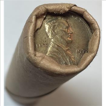 Original Vintage Bank Wrapped Mystery Roll of Cents