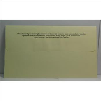 22K Gold Proof Replica Stamp - Alexander Calder - Portrait of a Young Man - Golden Replicas of United States Stamps - FDC