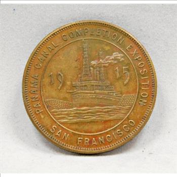 1915 Pan-Pacific Exposition - Panama Canal Completion - Commemorative So-Called Dollar - HK416A