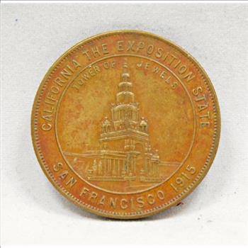 1915 Pan-Pacific Exposition - Panama Canal Completion - Commemorative So-Called Dollar - HK416A