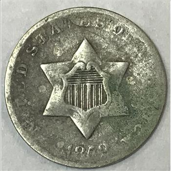 1852 3 Cent Silver Trime