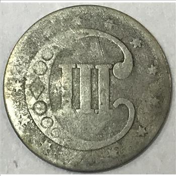 1852 3 Cent Silver Trime