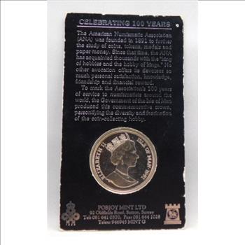 American Numismatic Association (ANA) Centennial Coin-Isle Of Man 1991 Copper Nickel Crown-Original ANA Packaged