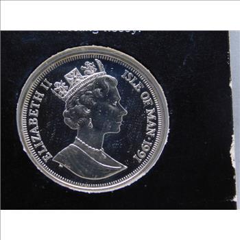 American Numismatic Association (ANA) Centennial Coin-Isle Of Man 1991 Copper Nickel Crown-Original ANA Packaged