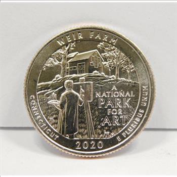 RARE 2020-W Weir Farm National Park - Connecticut - West Point Minted Quarter