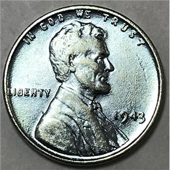 1943 World War II Emergency Issue Lincoln Steel Cent - High Grade