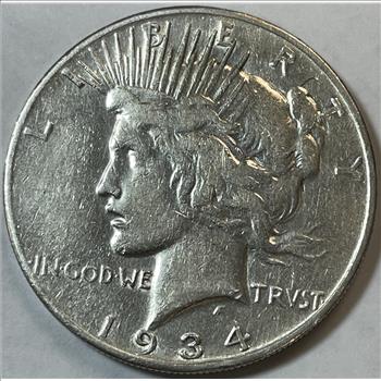 SCARCE DATE 1934-S Silver Peace Dollar