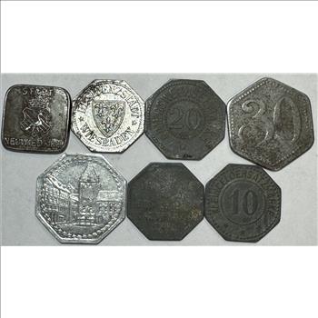Lot of (7) 1917 Germany State Notgeld Coins