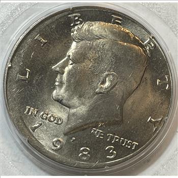 MINT ERROR 1983 Kennedy Half Dollar Off-Center Error ACG Graded MS64