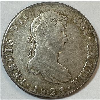 1821JJ Spanish Colonial Mexico Silver 8 Reales
