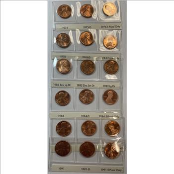 HIGH GRADE Lincoln Cent Lot Including Proof Only Issues