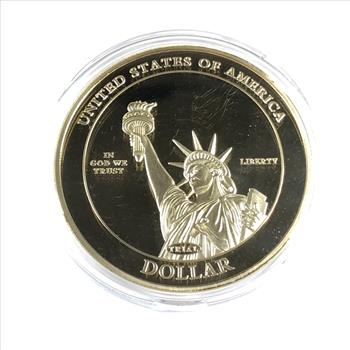 Abraham Lincoln 24KT Gold Layered Presidential Trials Medal with COA