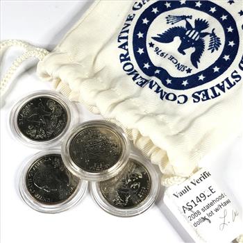 All Five 2008 State Commemorative Quarters*Uncirculated*In Capsules and Bag From US Commemorative Gallery