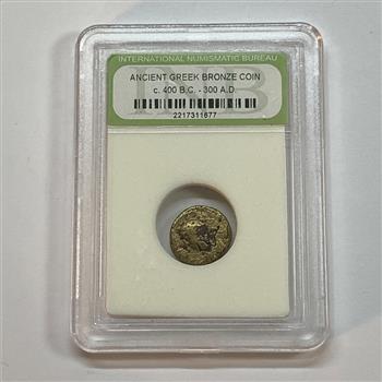 Ancient Greek Bronze Coin Circa 400 BC- 300 AD