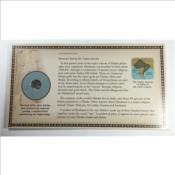 Ancient Silver Karshapana*320-550 AD*Hinduism*Story Board