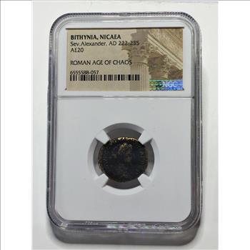 Ancient*Bithynia, Nicaea*Sev. Alexander, AD 222-235*AE20*Roman Age of Chaos*Authenticated by NGC