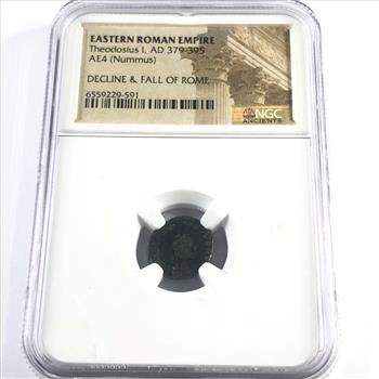 Ancient*Eastern Roman Empire*Theodosius I, AD 379-395*AE4*Decline & Fall of Rome*Authenticated by NGC