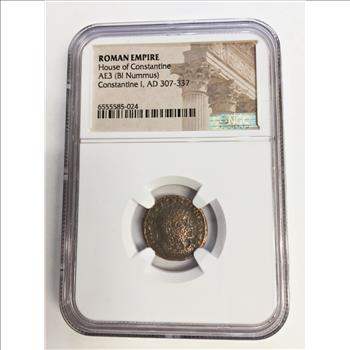 Ancient*Roman Empire*House of Constantine*AE3 (BI Nummus)*Constantine I, AD 307-337*Authenticated by NGC