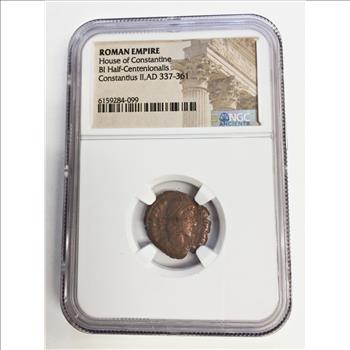 Ancient*Roman Empire*House of Constantine*BI Centenionalls*Constanitius II, AD 337-361*Authenticated by NGC