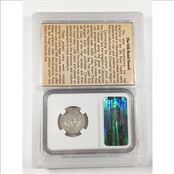 Ancient*Silver*Tabaristan*c. AD 780-793*AR Hemidrachm*Graded Ch AU by NGC*Silk Road Hoard