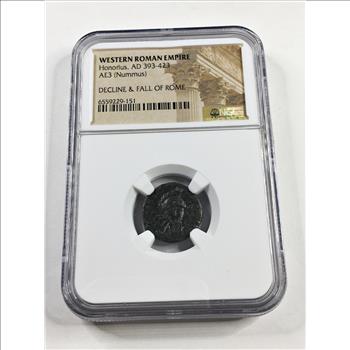 Ancient*Western Roman Empire*Honorius, AD 393-423*AE3 (Nummus)*Decline & Fall of Rome*Authenticated by NGC