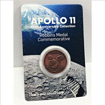 Apollo 11 50th Anniversary Commemorative Copper Medallion*Armstrong, Collins, Aldrin*1969*39mm*In Sealed Packet