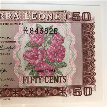 Bank of Sierra Leone 50 Cents Note *Crisp Uncirculated
