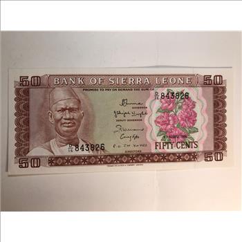 Bank of Sierra Leone 50 Cents Note *Crisp Uncirculated