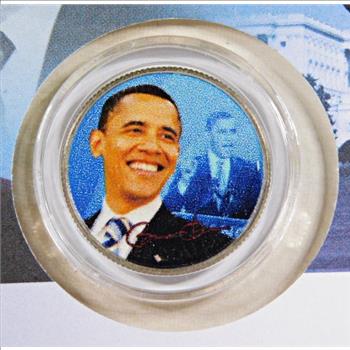 Barak Obama Colorized Hawaii Quarter - Obama Promises Change Inauguration