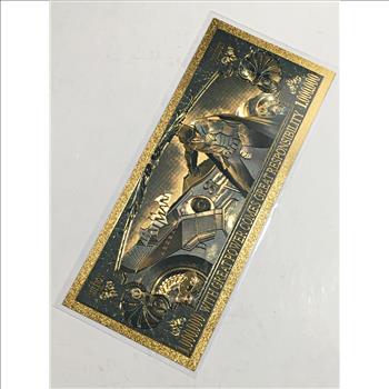 Batman Gold Foil One Million Dollar Banknote