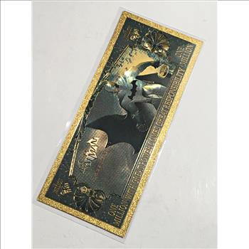 Batman Gold Foil One Million Dollar Banknote