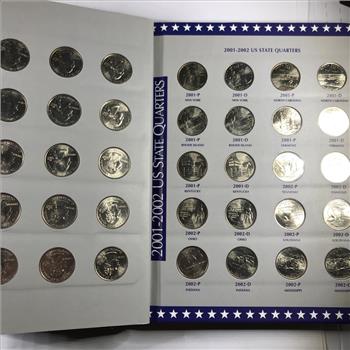 Beautiful Pre-owned State & Territory Quarter Collection Album 1999-2009*Includes 112 High Grade P & D Quarters