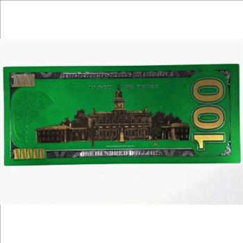 Benjamin Franklin Gold Foil 100 Dollar Commemorative Banknote
