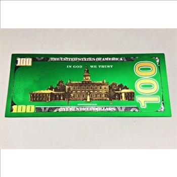 Benjamin Franklin Gold Foil 100 Dollar Commemorative Banknote