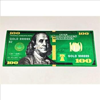 Benjamin Franklin Gold Foil 100 Dollar Commemorative Banknote