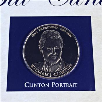 Bill Clinton 24K Gold Layered Commemorative Presidential Medal*Uncirculated*Encased in 9