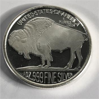 Buffalo 1oz 999 Silver Round with Cameo Proof Appearance
