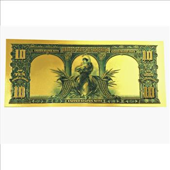 Buffalo Gold Foil 10 Dollar Commemorative Banknote