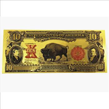 Buffalo Gold Foil 10 Dollar Commemorative Banknote