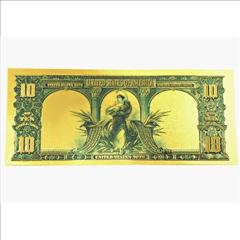 Buffalo Gold Foil 10 Dollar Commemorative Banknote