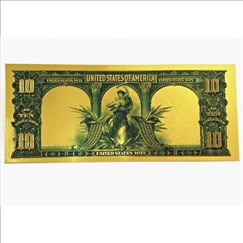 Buffalo Gold Foil 10 Dollar Commemorative Banknote