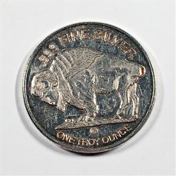 Buffalo / Native Nickel Themed 1oz 999 Silver Round