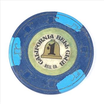 California Bell Club; Bell, CA $1 Game Token