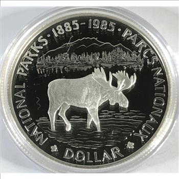 Canadian Commemorative Silver Dollar 1985 Moose
