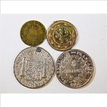 Canadian Pacific Token of Esteem and Three Replicas of Napoleon Coin and 8 Reales