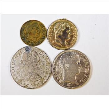 Canadian Pacific Token of Esteem and Three Replicas of Napoleon Coin and 8 Reales