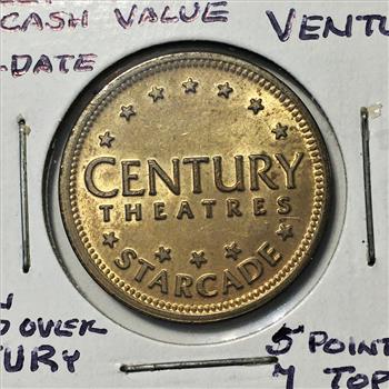 Century Theaters Starcade Token