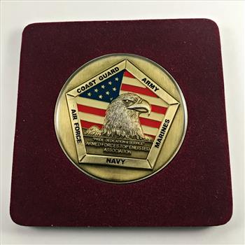 CHALLENGE COIN*Brushed Aluminum*Armed Forces Top Enlisted Association